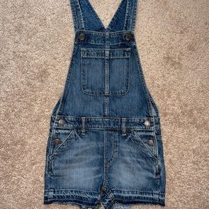 Gap Girls Overall Jean Shorts Size S